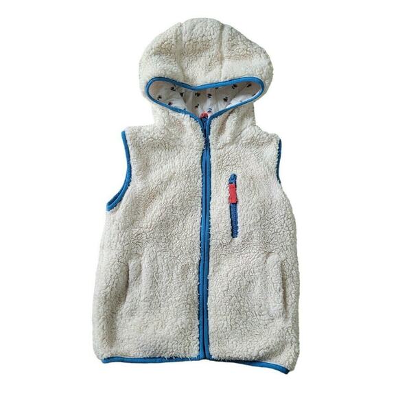 Mini Boden Sherpa Hooded Vest - Picture 1 of 8